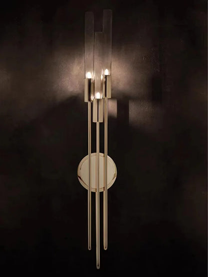 Lampada da parete Nordic Light Luxury a tre bracci in ottone per comodino/soggiorno/corridoio