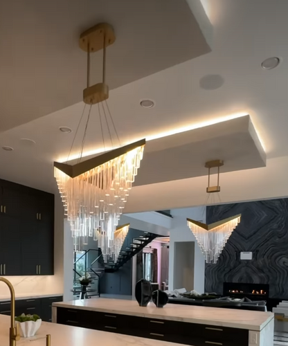 Modern Art Design Arrowhead Shaped Acrylic Rods Chandelier