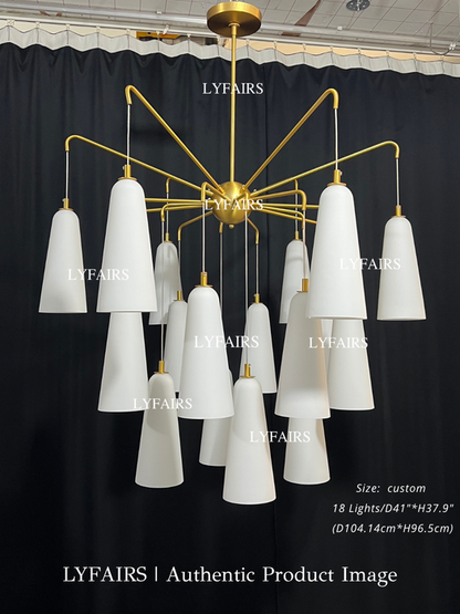 Lampadario vintage con paralume a cono in fiore per soggiorno/sala da pranzo/isola cucina