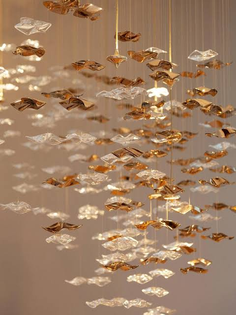 Modern Floating Starfish Glass Chandelier for High Ceiling /Hotel/Restaurant
