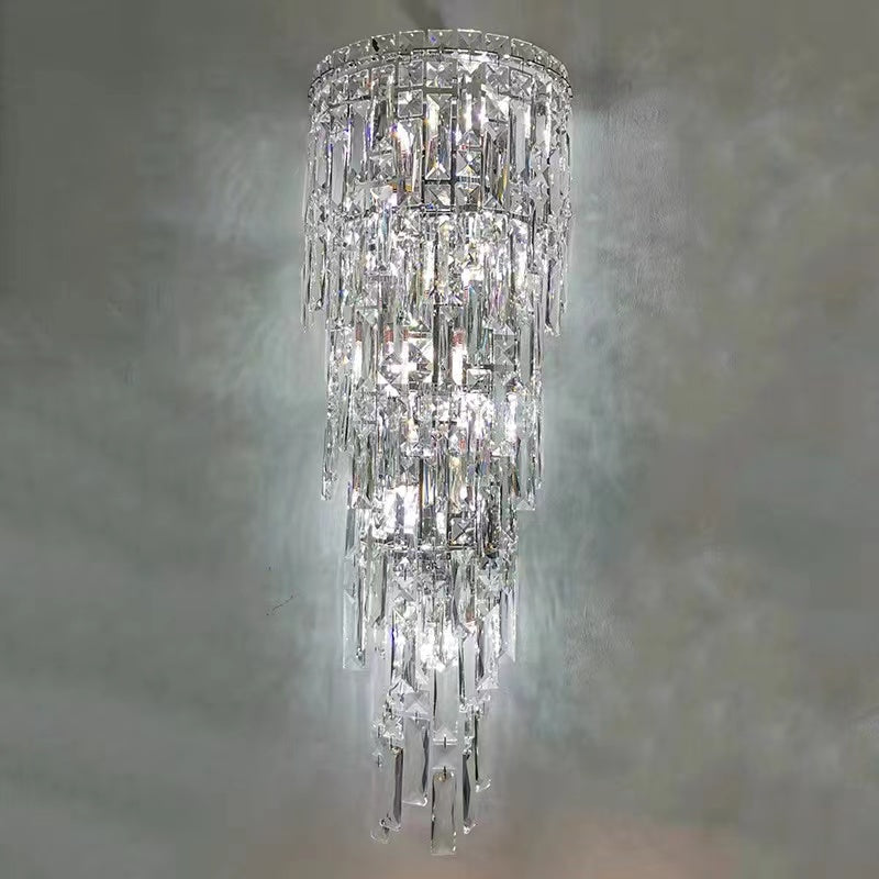 Modern Luxury Tiered Crystal Wall Lamp