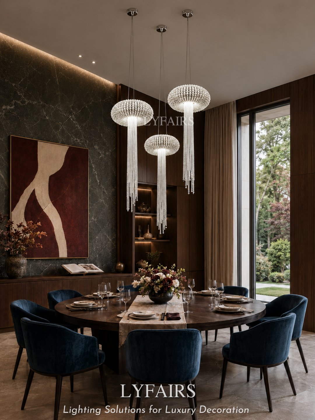 New Designer Jellyfish Glass Pendant Chandelier for Dining Room/Entryway/Bedroom