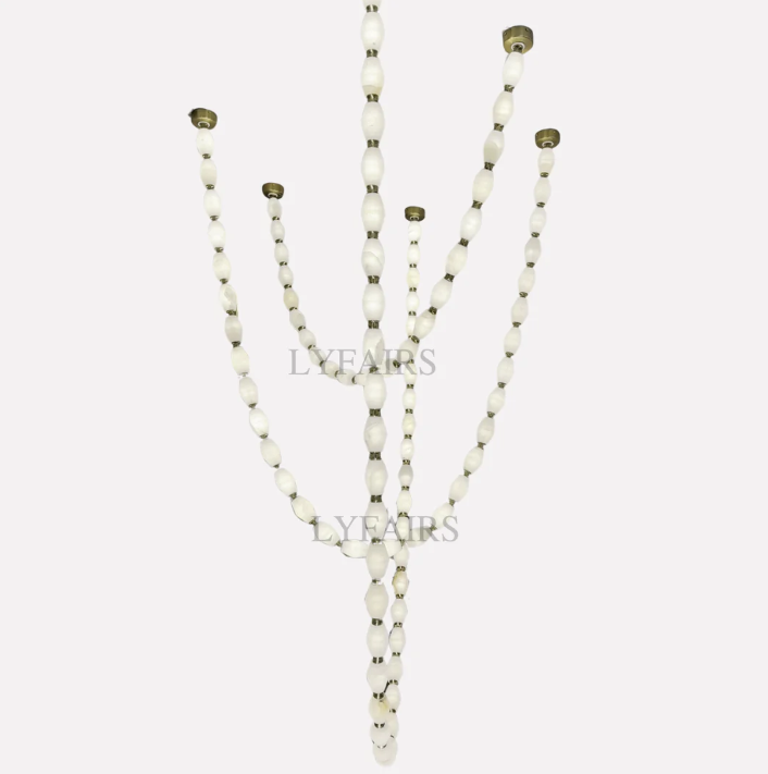 Modern Necklace Alabaster Cluster Chandelier