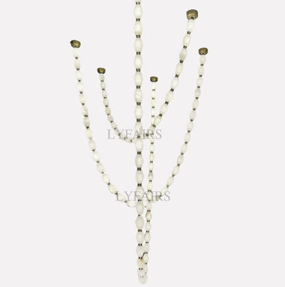 Modern Necklace Alabaster Cluster Chandelier