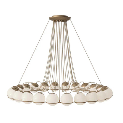 Lampadario moderno a grappolo in vetro opalino