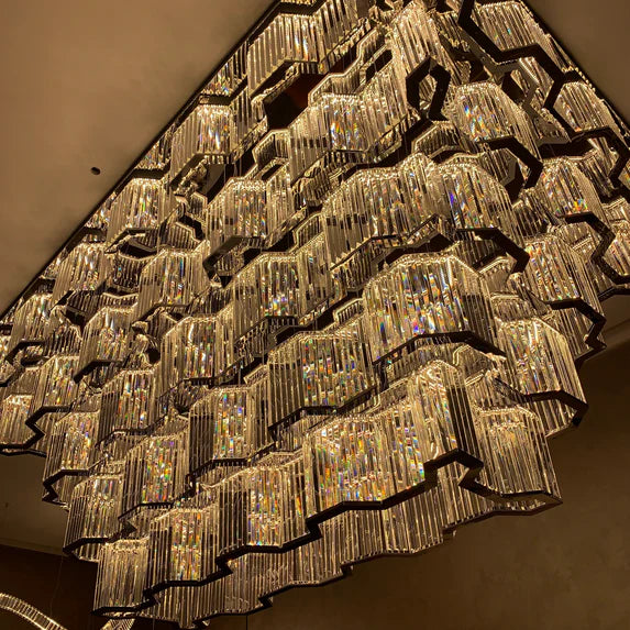 Lampada da soffitto moderna/cancello con finitura cromata per corridoio/hall di hotel/sala da pranzo
