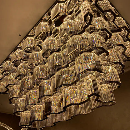 Lampada da soffitto moderna/cancello con finitura cromata per corridoio/hall di hotel/sala da pranzo