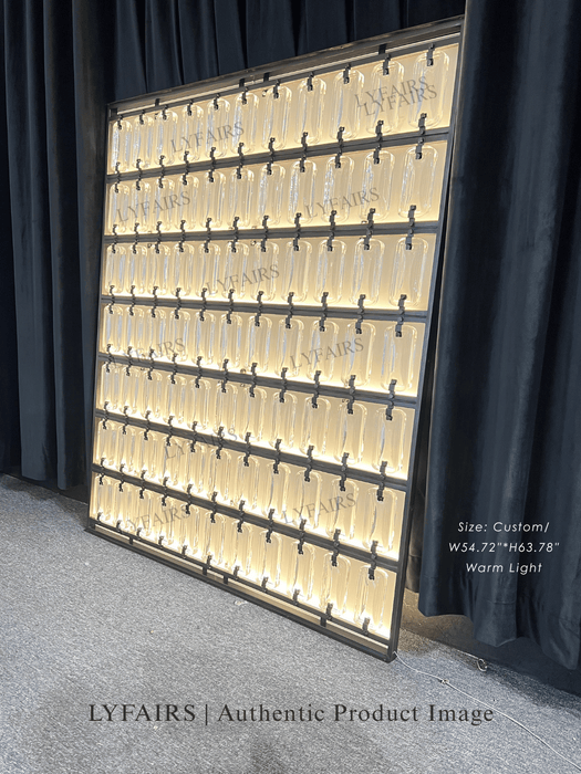 Contemporary Modular Glass Panel Decorative Screen