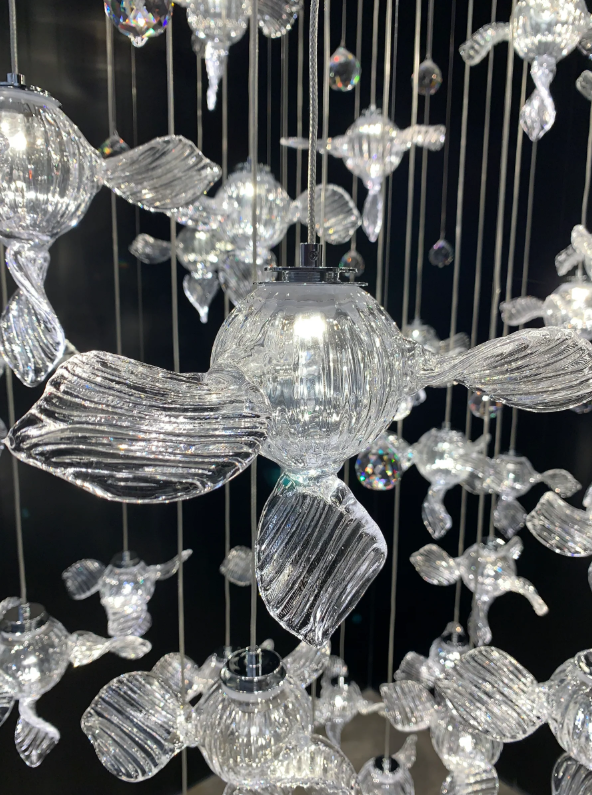 Modern Art Design Propeller-like Crystal Chandelier for Staircase/Villa/Foyer/High-ceiling Space