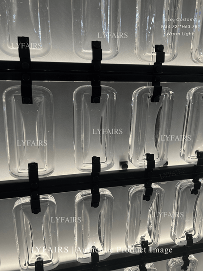 Contemporary Modular Glass Panel Decorative Screen