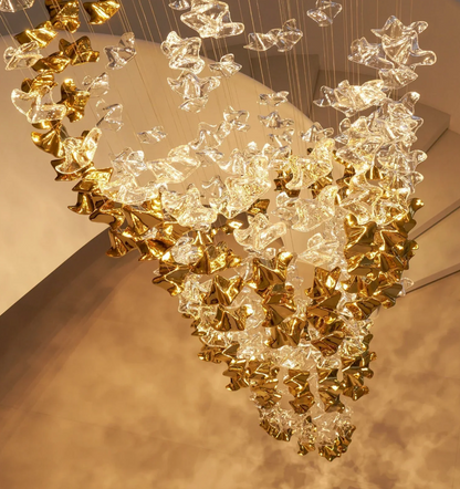 Modern Floating Starfish Glass Chandelier for High Ceiling /Hotel/Restaurant