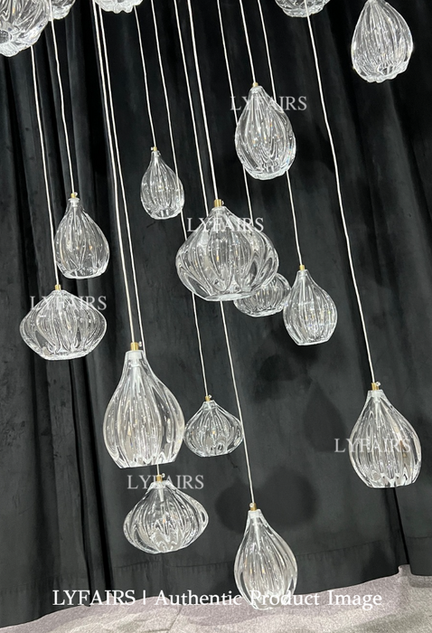 Modern Nordic Style Hand Blown Glass Chandelier For Dining Room/Living Room/Stairwell