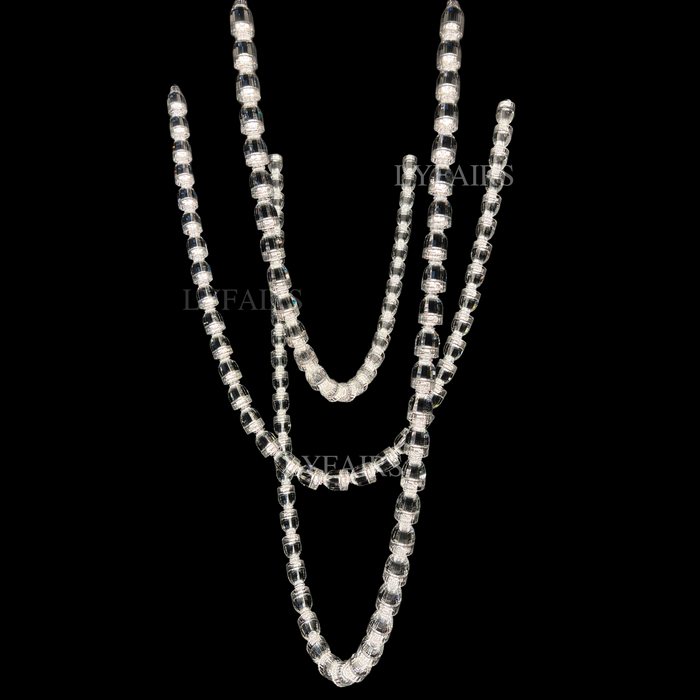 Modern Crystal Bullet Necklace Chain Chandelier for Living Room/Staircase/Restaurant