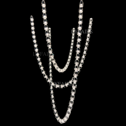 Modern Crystal Bullet Necklace Chain Chandelier for Living Room/Staircase/Restaurant
