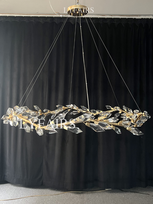Art Handcrafted 1/2/3-tier Diamond-cut Crystal Chandelier for Living/Dining Room/Bedroom