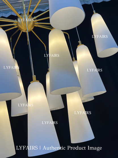 Lampadario vintage con paralume a cono in fiore per soggiorno/sala da pranzo/isola cucina