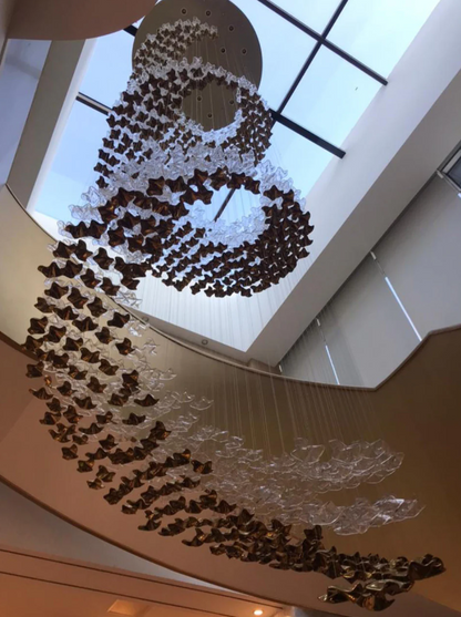 Modern Floating Starfish Glass Chandelier for High Ceiling /Hotel/Restaurant