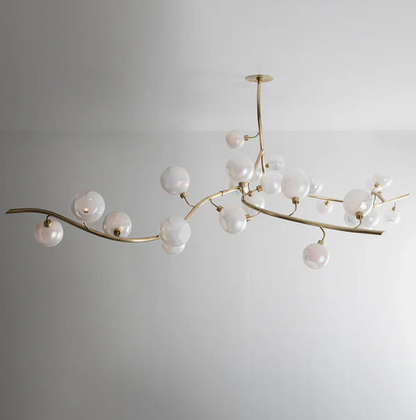 CSA-certified Modern Hand-blown Glass Globes Branch Chandelier L70.87"