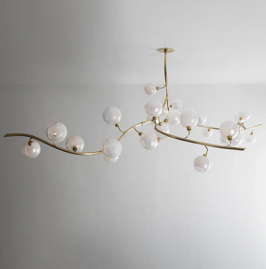 CSA-certified Modern Hand-blown Glass Globes Branch Chandelier L70.87"