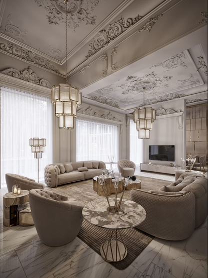 Modern Multi-tiered Tiles Crystal Rods Chandelier for High-ceiling