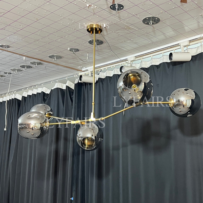 Extra Large Industrial Fashion Branch Multiple Glass Pendant Chandelier for Living/Dining Room
