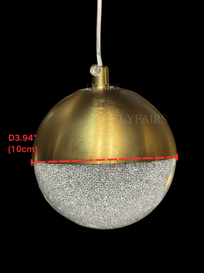 Contemporary Minimalist Floating Acrylic Ball Chandelier