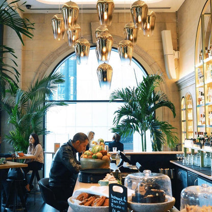 Contemporary Faded Metallic Glass Pendant Light