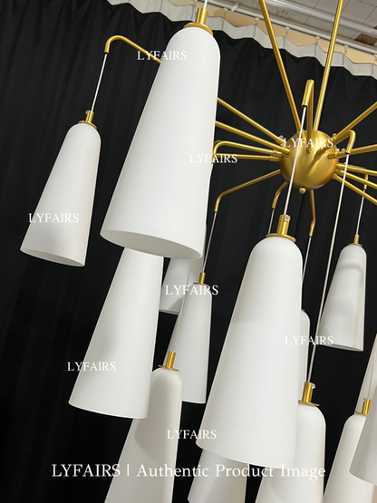 Lampadario vintage con paralume a cono in fiore per soggiorno/sala da pranzo/isola cucina