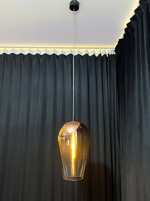 Contemporary Faded Metallic Glass Pendant Light