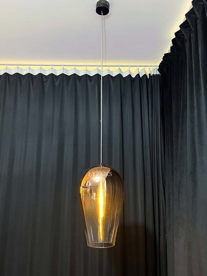 Contemporary Faded Metallic Glass Pendant Light