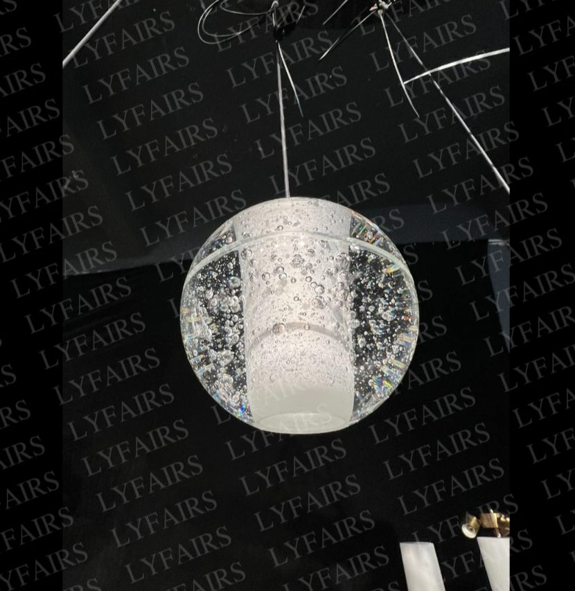 Oversized Nordic Art Round Air Bubbles Pendant Chandelier for Stairs/Spiral Staircase/Hotel Lobby