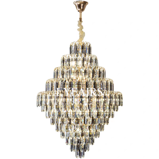 Lampadario di cristallo decorativo per ingresso, extra large, per soggiorno, scala.