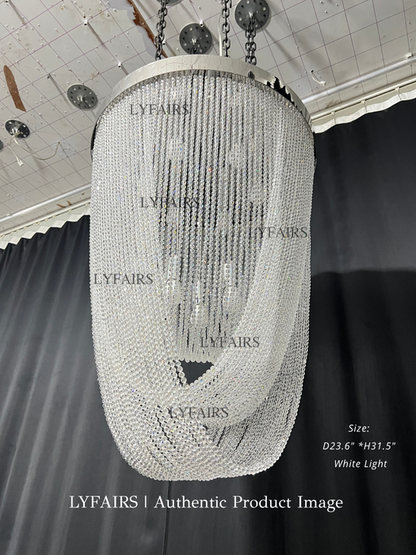 Luxury Crystal Chandelier Flush Mount Ceiling Light Fixture