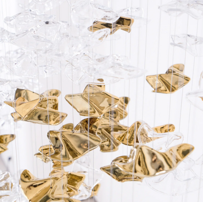 Modern Floating Starfish Glass Chandelier for High Ceiling /Hotel/Restaurant