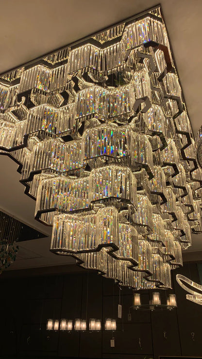 Lampada da soffitto moderna/cancello con finitura cromata per corridoio/hall di hotel/sala da pranzo