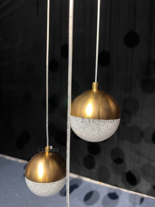 Contemporary Minimalist Floating Acrylic Ball Chandelier