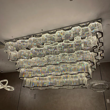 Lampada da soffitto moderna/cancello con finitura cromata per corridoio/hall di hotel/sala da pranzo