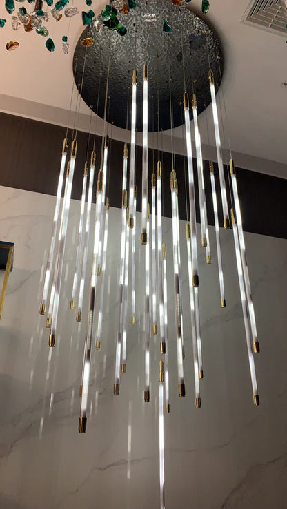 Modern Lightsabers Suspension Floating Chandelier with 512 System for Raindrop Effect