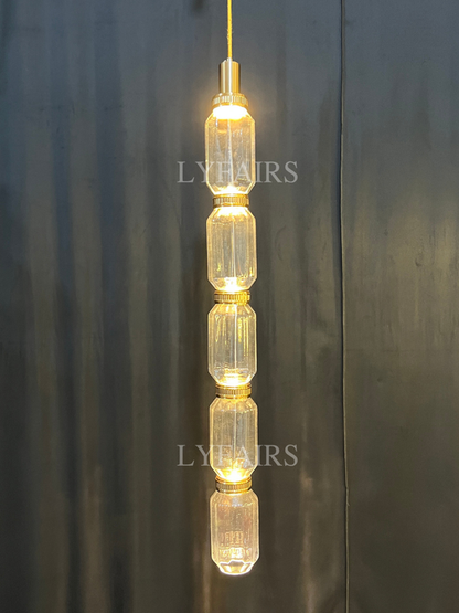 Lampada a sospensione in vetro artistico irregolare