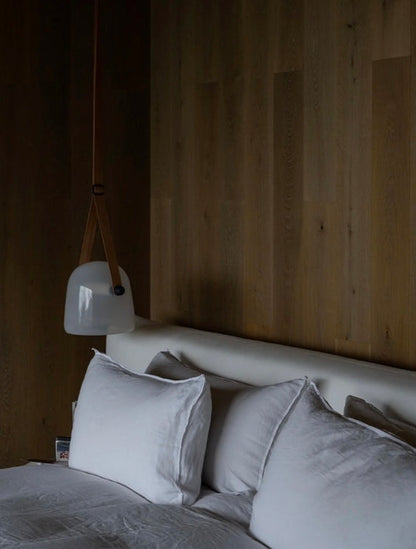 Modern White/Smoky Gray/Clear Glass Pendant