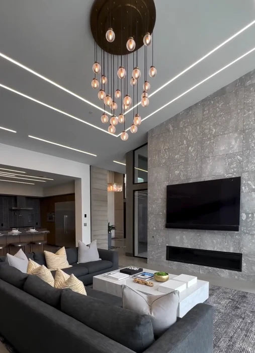 Modern Pearl Ball Round Chandelier