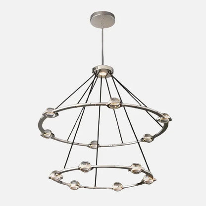Lampadario moderno ad anello a 1/2 livelli per soggiorno/camera da letto