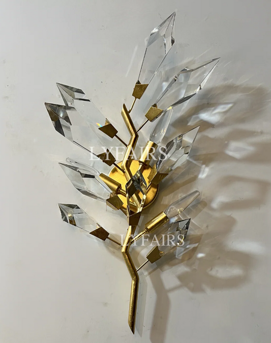 Modern Handcrafted Crystal Wall Lamp