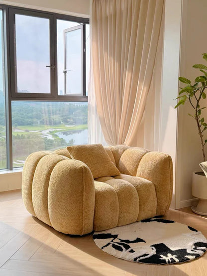 Scandinavian Vintage Fabric Pumpkin Sofa