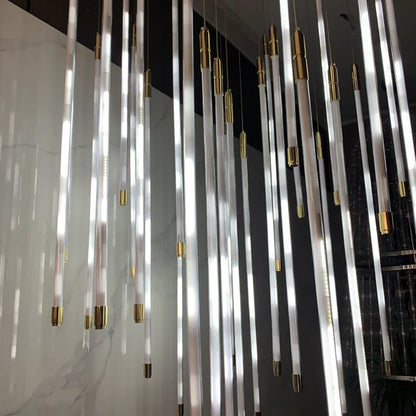 Modern Lightsabers Suspension Floating Chandelier with 512 System for Raindrop Effect