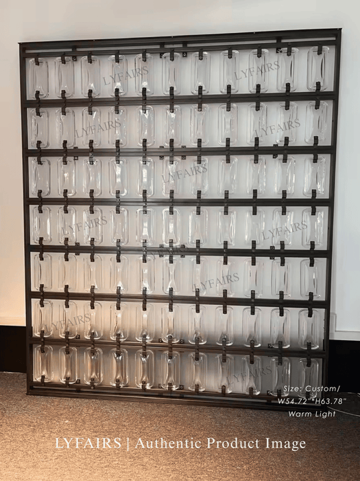 Contemporary Modular Glass Panel Decorative Screen