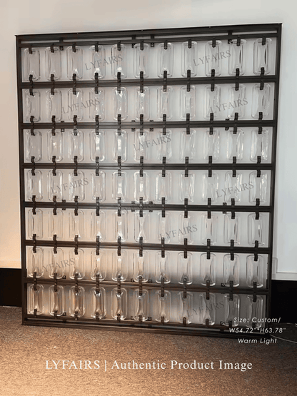 Contemporary Modular Glass Panel Decorative Screen