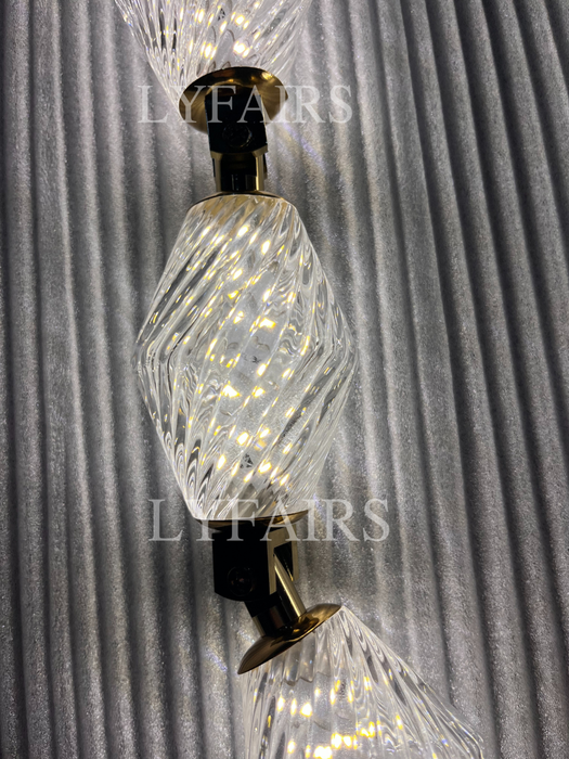 Lustre créatif en verre pour salon, salle à manger ou escalier