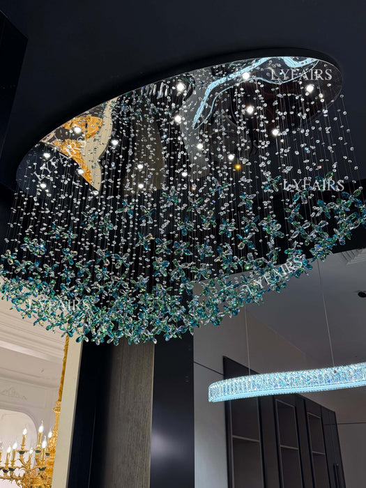Luxury Crystal Flower Chandelier for Dining Room/Living Room