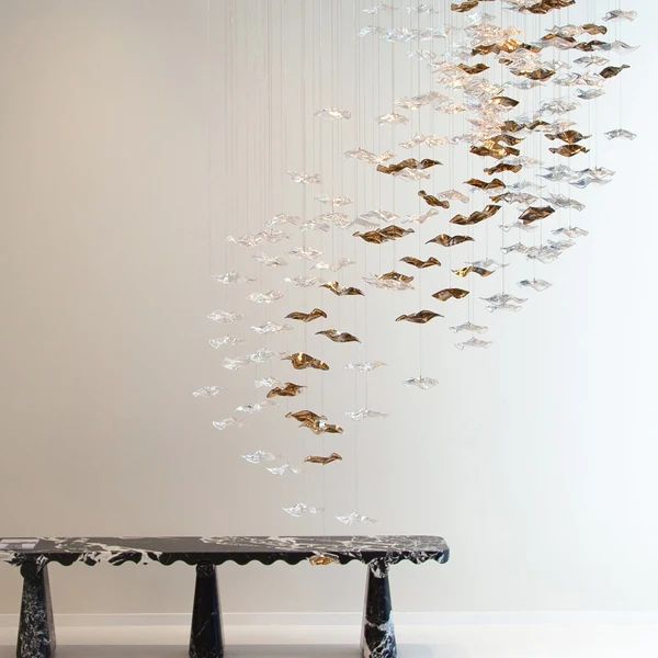 Modern Floating Starfish Glass Chandelier for High Ceiling /Hotel/Restaurant